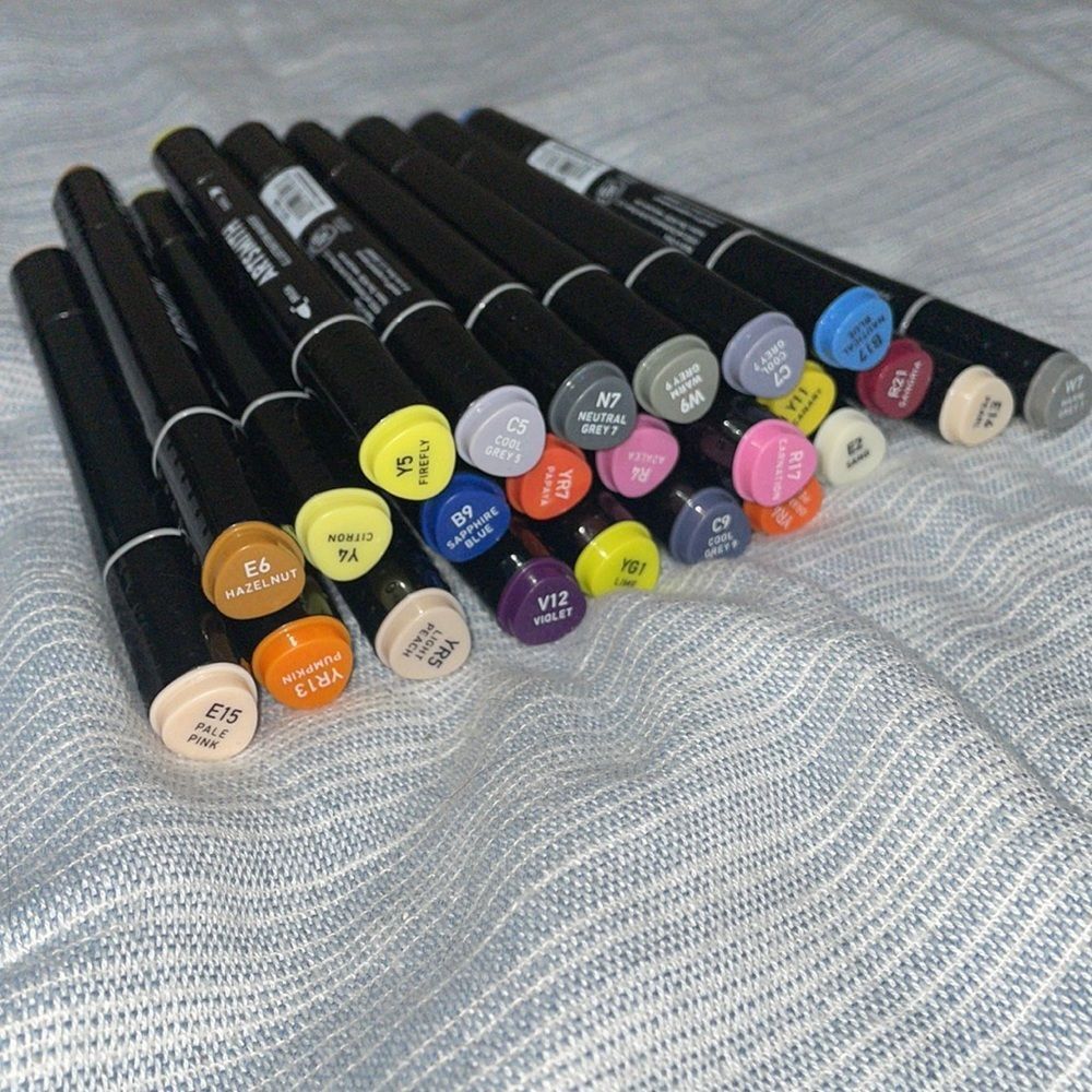ARTSMITH Illustration Markers (24 Markers!) Dual Tip Artist Drawing Professional